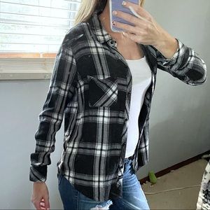 Rails Black and White Flannel shirt